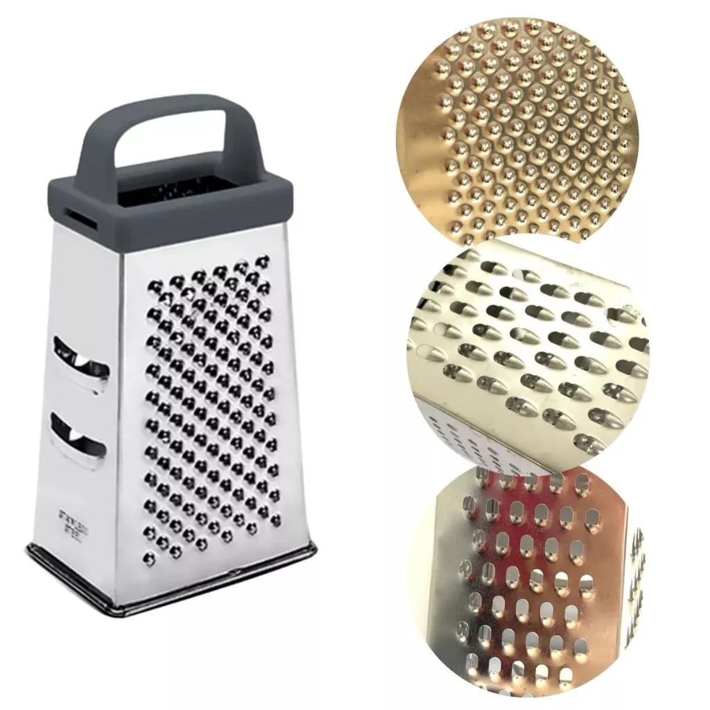 Ralador 6 faces Inox 22cm Original Legumes Queijos Fruta Oferta Grande FATIADOR INOX COM CABO 6 EM 1