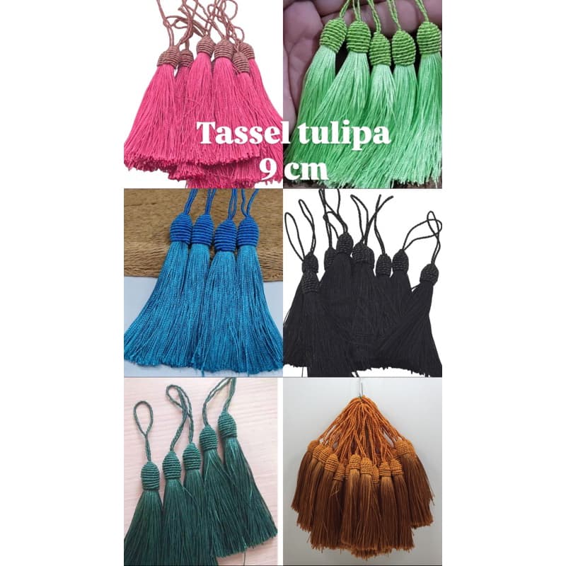 20  OU 50 TASSEL TULIPA 9 CM - CHAVEIROS -ARTESANATO CHAVEIROS , CANETAS…