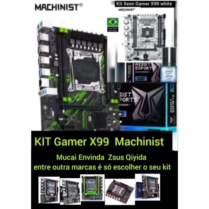 Kit Placa  mãe X99 Machinist e outras com e sem TPM 2.0