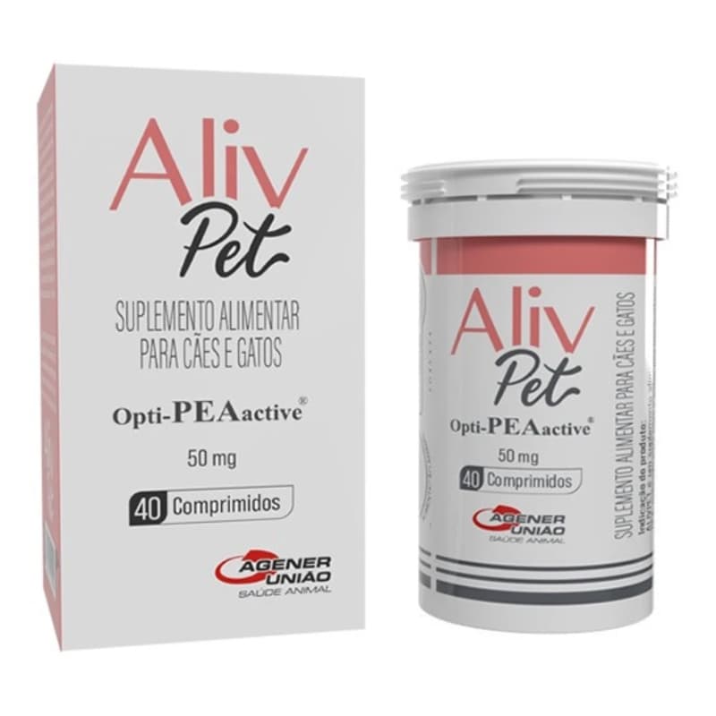 Aliv Pet Suplemento Alimentar Para Cães e Gatos 50Mg 40comp