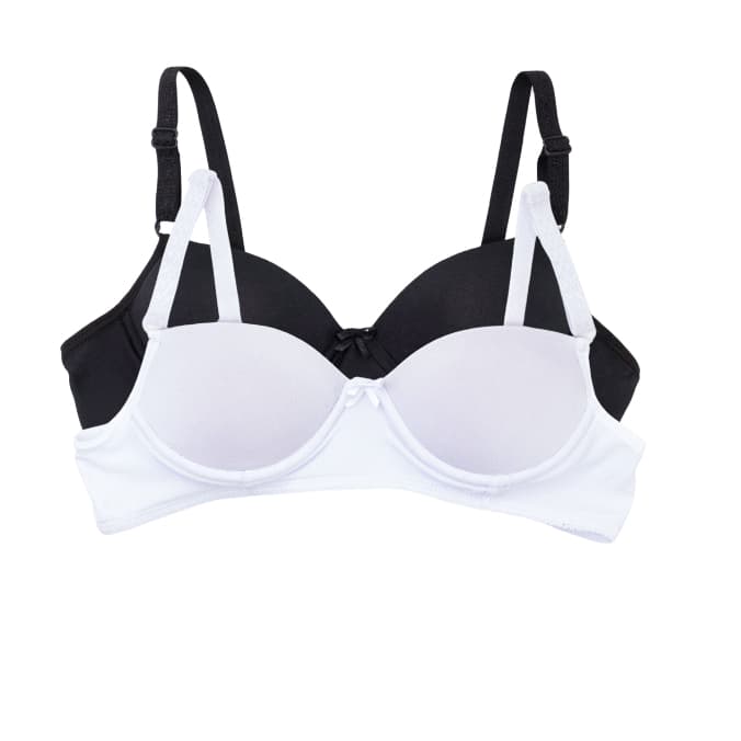 Kit 2 Sutiã  Infantil Menina Moça De Bojo Liso  Microfibra