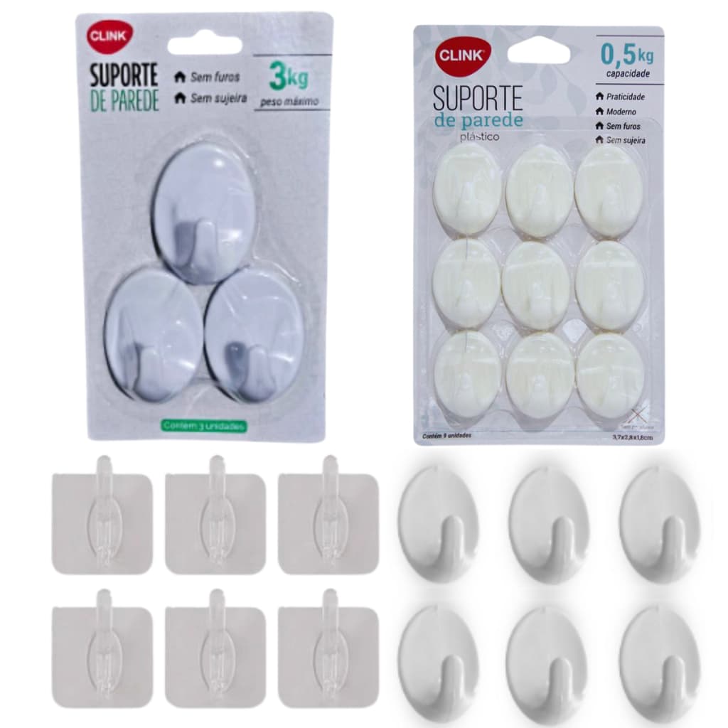 Ganchos adesivos suporte de parede organizador sem furos oval multiuso