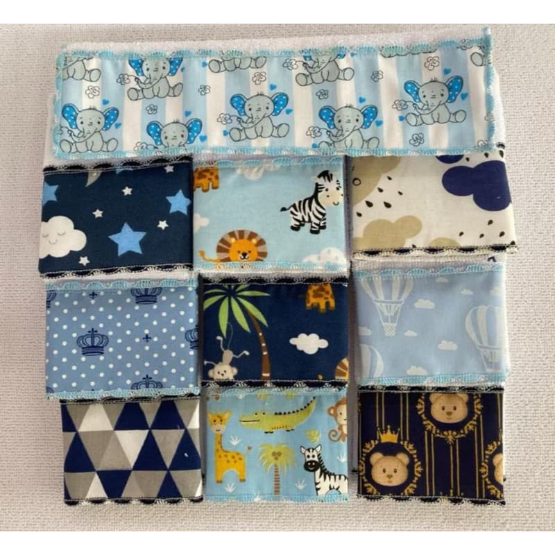 Kit 10 toalhinha pano de boca fraldinha extra macia meninos e meninas
