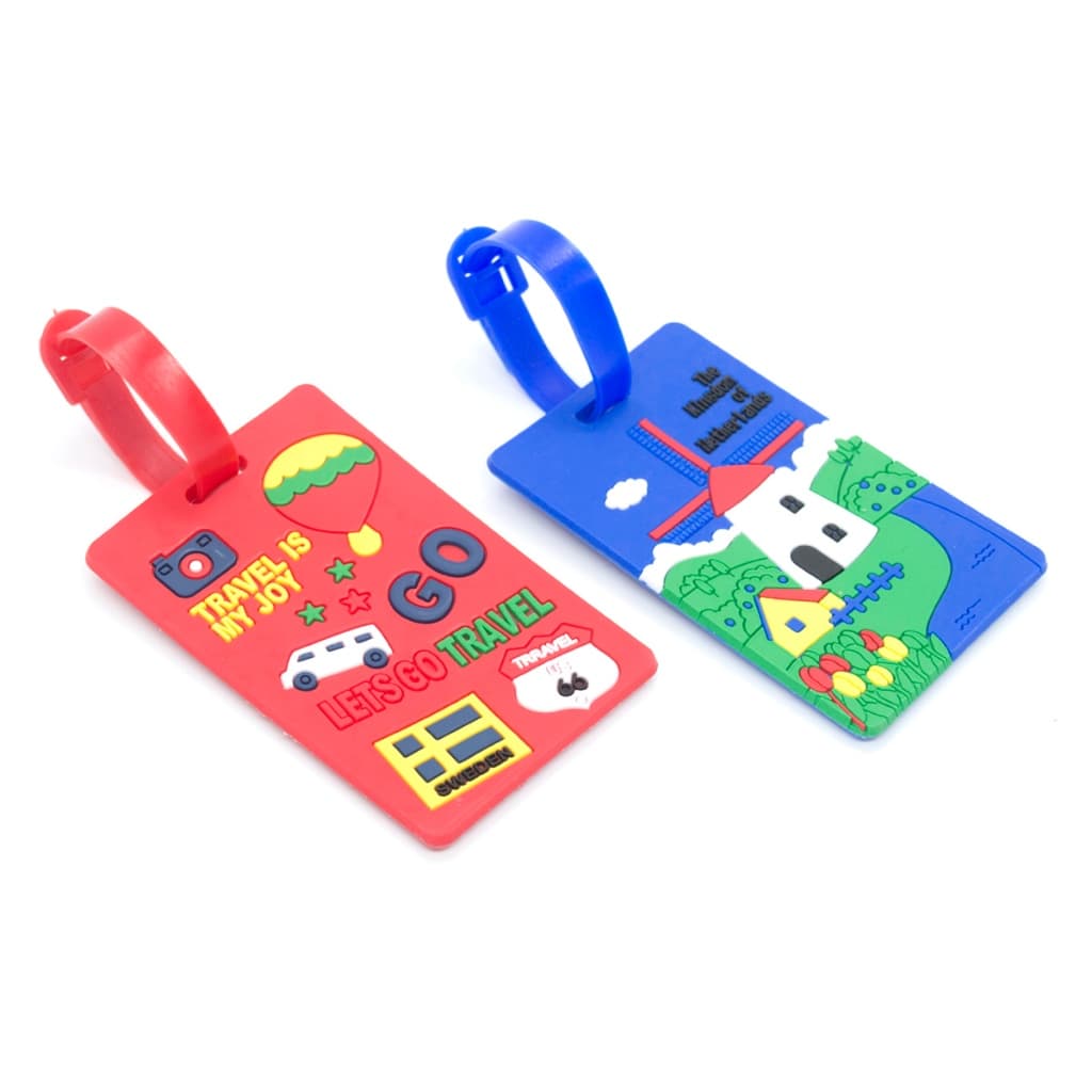 Kit 2 Tag Etiqueta Identificadora Dados Bagagem Despachada Mala Aeroporto Avião