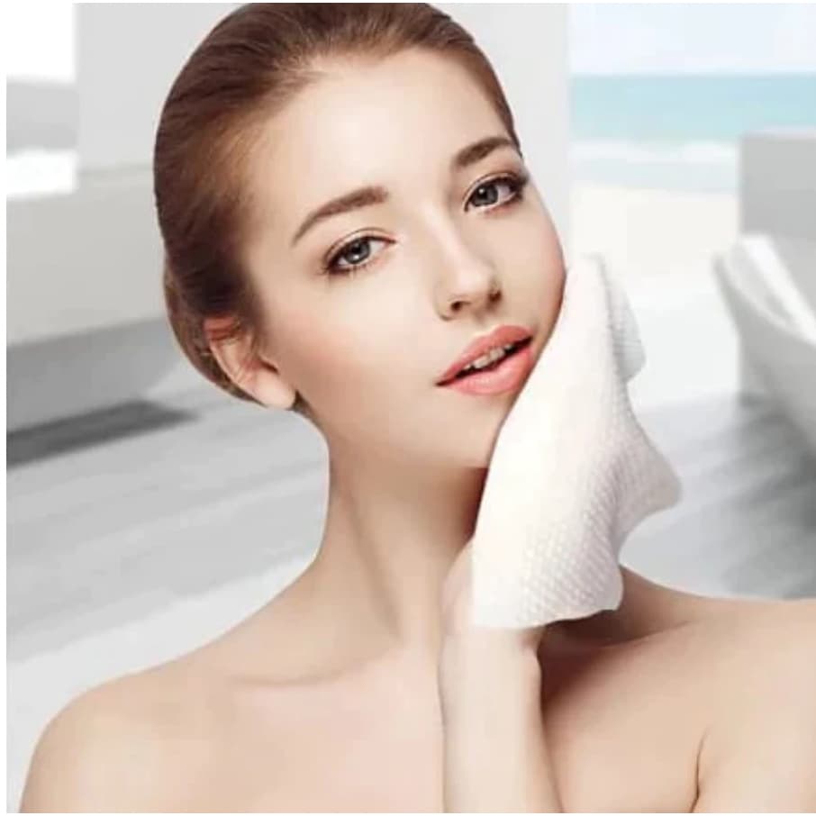 Pacote Lenço Algodão Seco 60/200 20x20 cm Toalha Facial Pele Macia Lencinho Bebê Maquiagem Premium