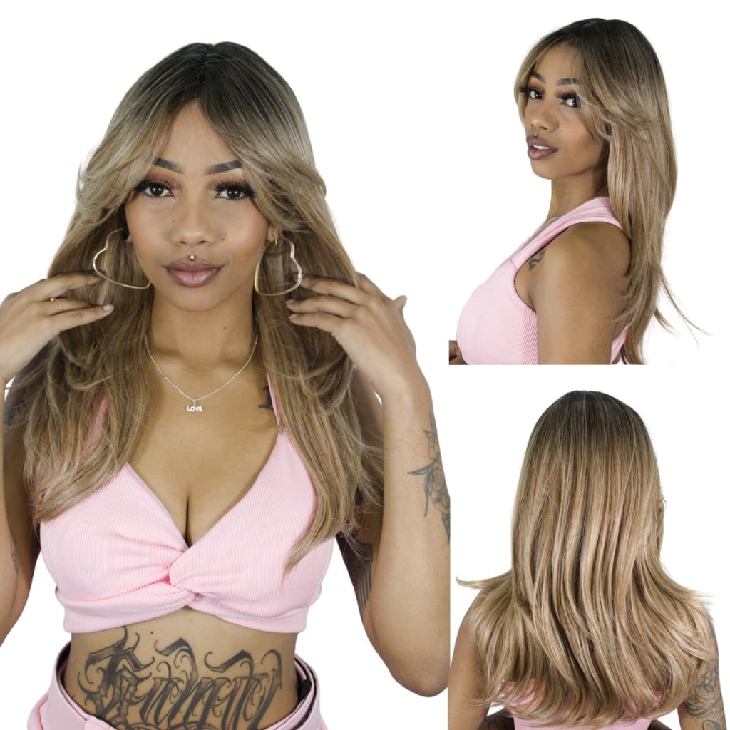 Peruca Wig Cabelo Sigird Fashion Line 55cm Fibra Premium Aspecto Humano