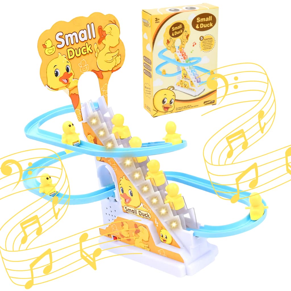 Brinquedo Pista Patinho Pinguim Escorregador Musical Escada Luz