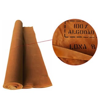 Encerado Fio 8 100% Algodão Impermeável Caqui 5x3 Com acabamento