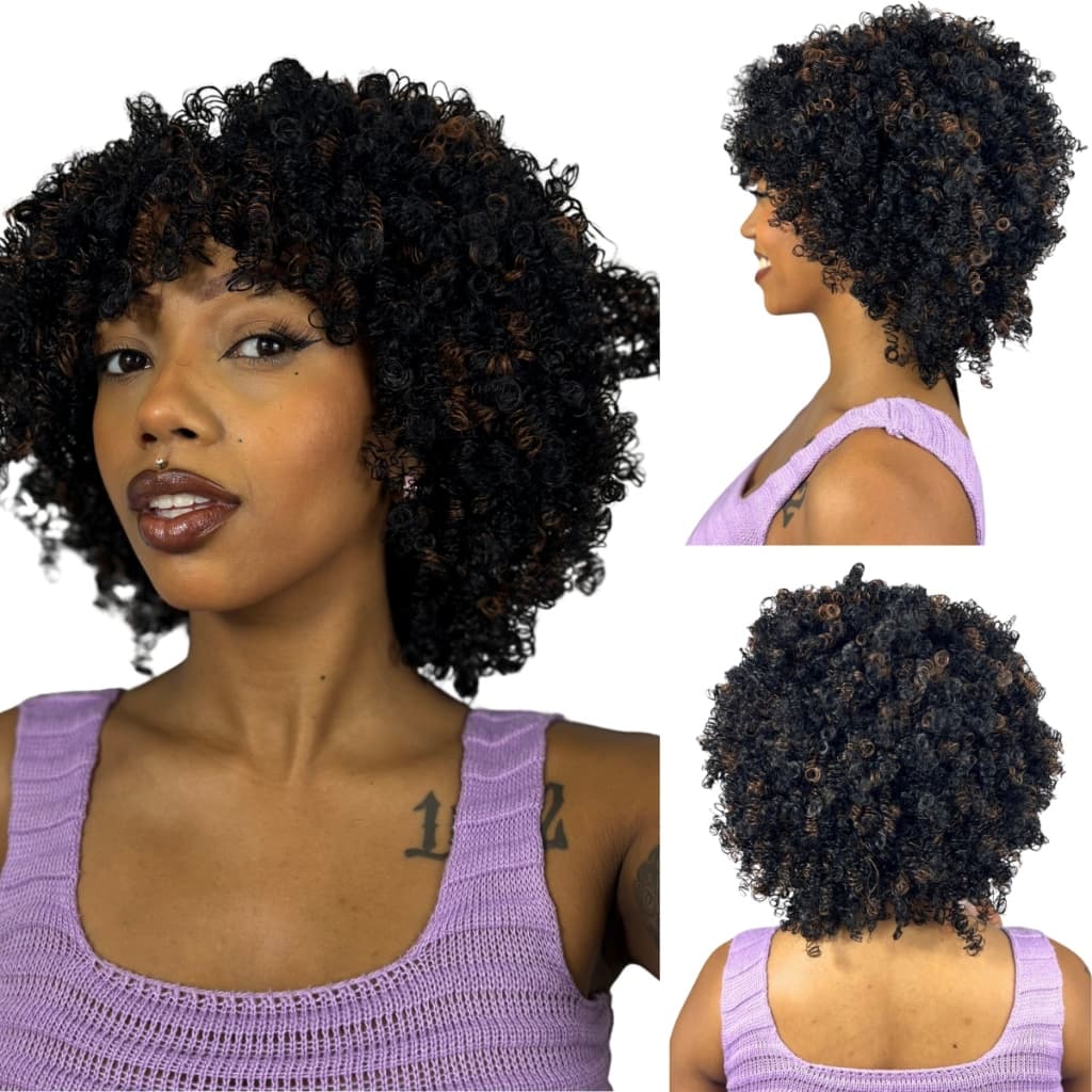 Peruca de Tela Cabelo Sintético Premium Fummi Aspecto Humano Feminina Natural Realista Envio RAPIDO