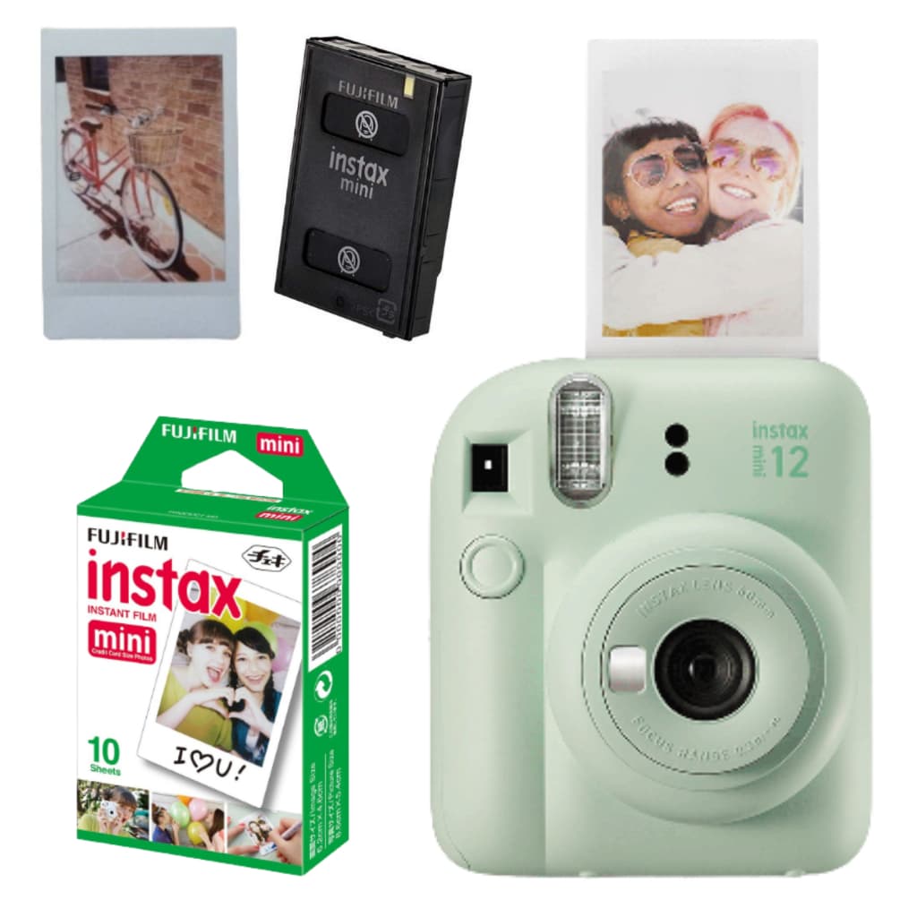 Kit Câmera Instax Mini 12 Fujifilm Instantânea + 10 Filmes Coloridos