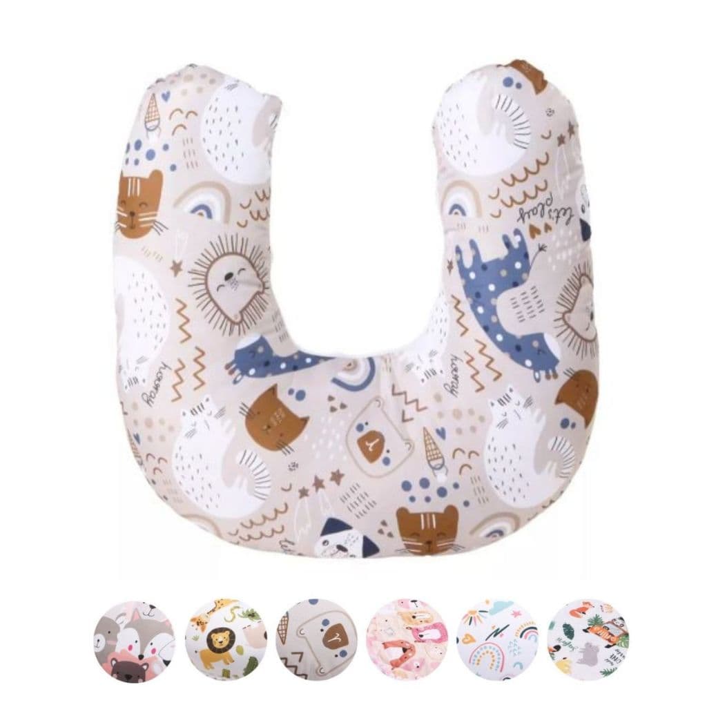 Almofada Amamentação Travesseiro Para Amamentar Bebê Sublimada e com Zíper