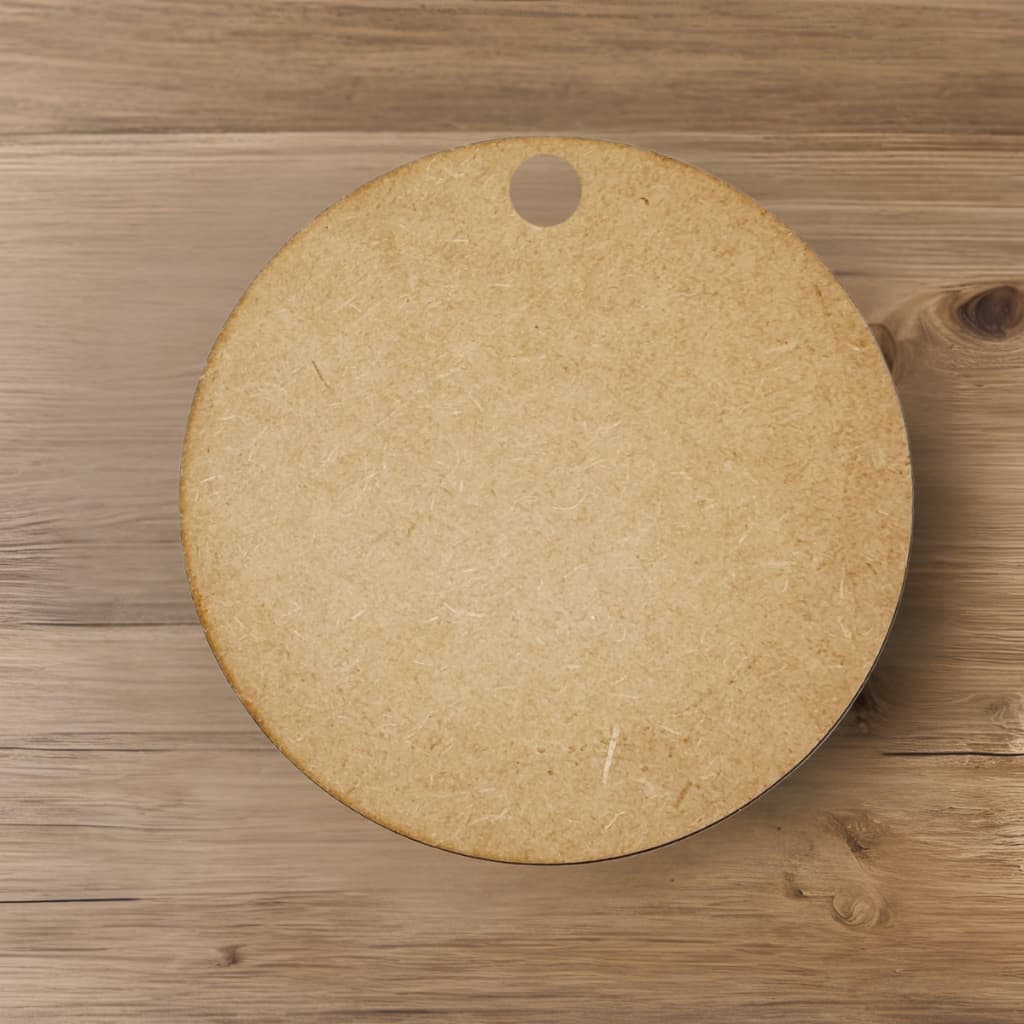 100 Bolacha 4cm MDF Cru Aplique/Base/Pintura/Chaveiro C/Furo