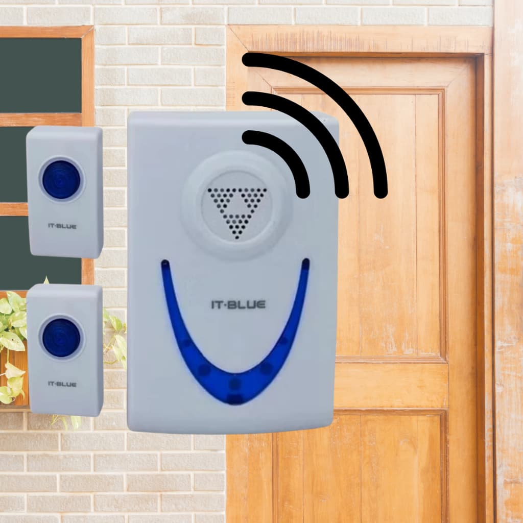 Campainha Sem Fio Residencial Consultório 100 Metros De Distância Com 32 Toques Musical Bivolt