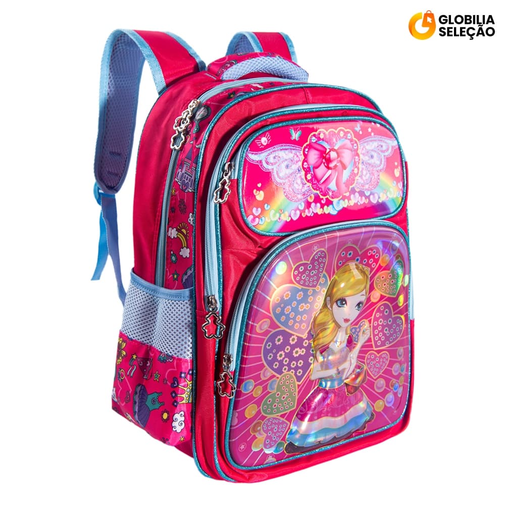Mochila infantil escolar Menina Bolsa Resistente MA1312-8D