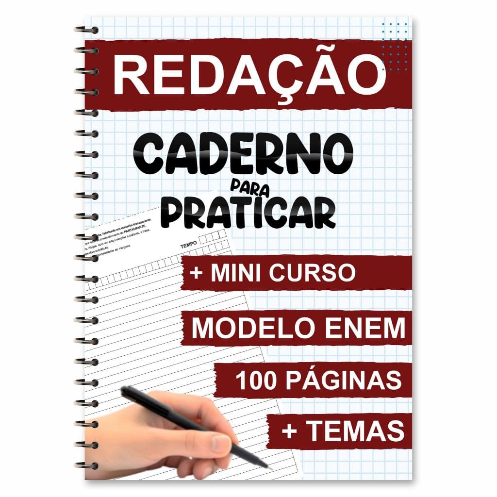 Caderno de redação Enem  + temas de redações 2025
