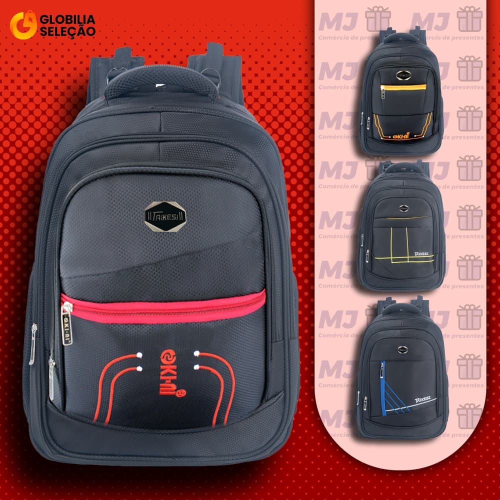 Mochila Escolar Executiva Notebook Masculina Feminina Resistente Bolsa Impermeável MA0717-PB