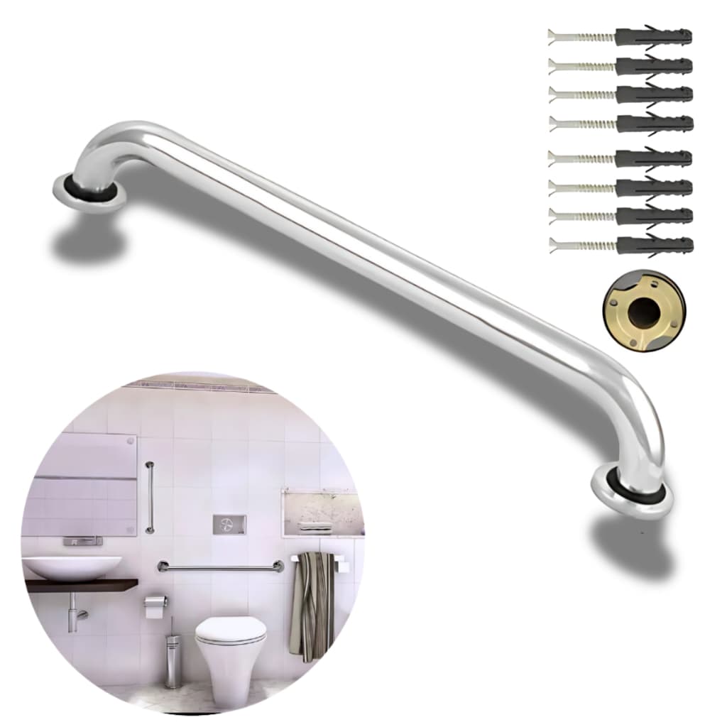 Barra de Apoio Para Banheiro de Alumínio, Suporte para Banheiro, Segurança Idosos e Deficientes