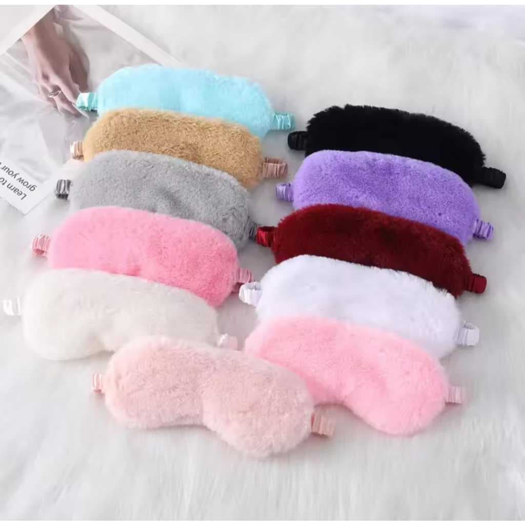 Máscara de Olhos Dupla Face Pelinho e Cetim, Linda e Confortavél - PELUC