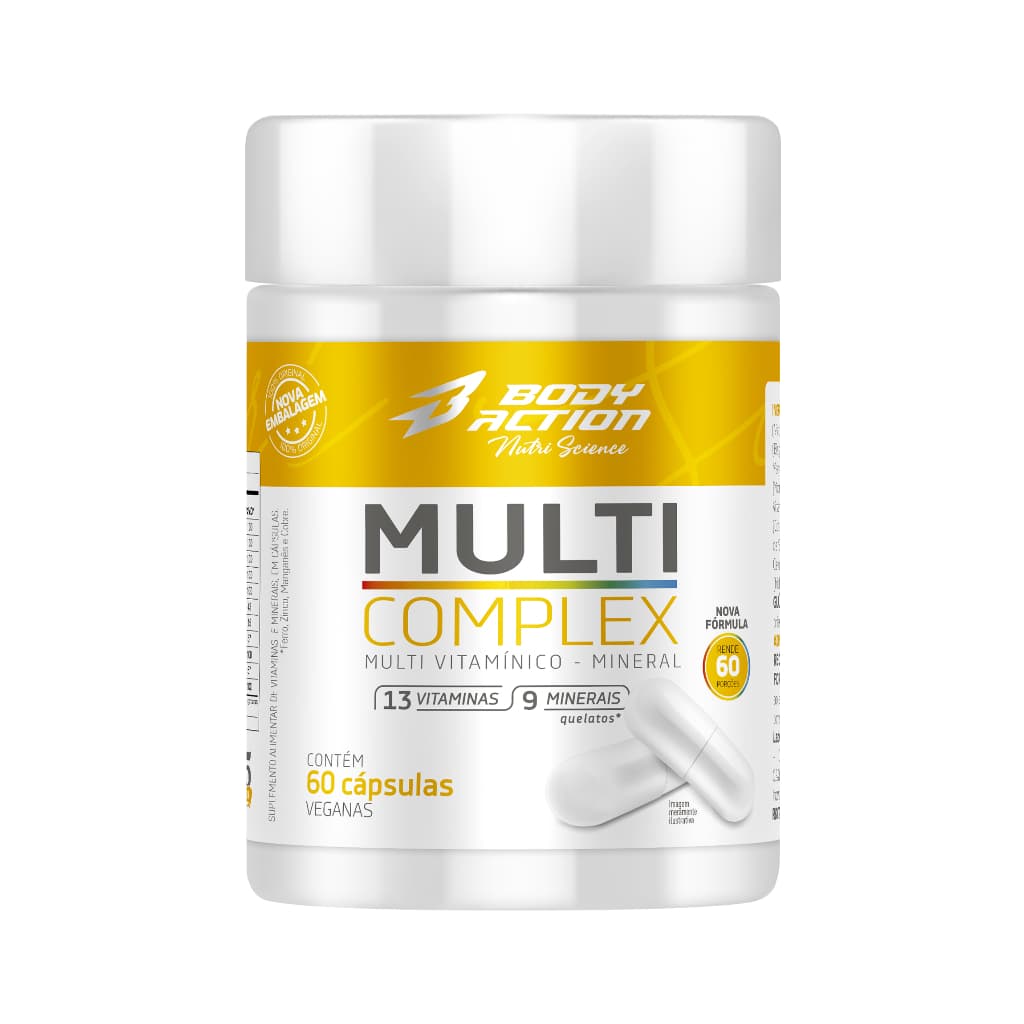 Multivitamínico Multicomplex 60 Cápsulas 1/dia Bodyaction