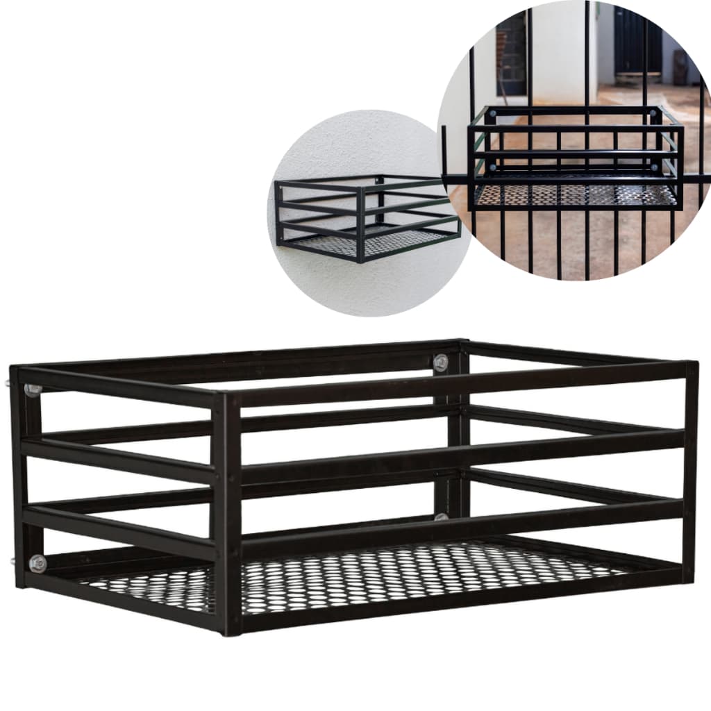 Lixeira de Parede Muro Grade Externa Grade Reforçada com Kit para Instalação