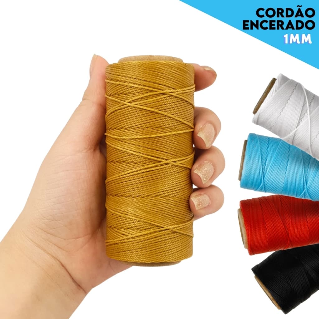 Cordão Encerado 1mm - Fio Cordone - Linha- 100 Metros - Aero