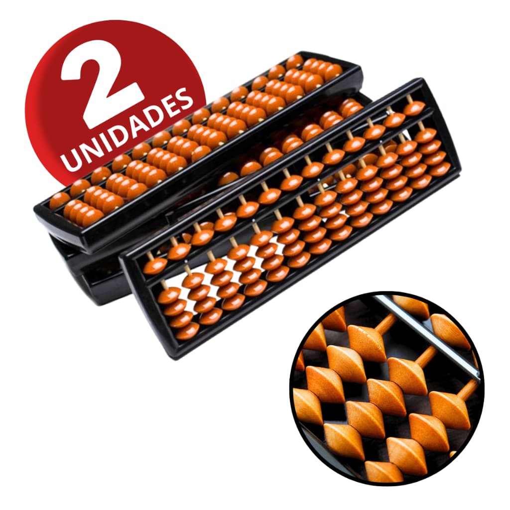 Abaco Soroban Oriental até 2 Unid Calculadora Japonesa Contador 13 Colunas Dígitos