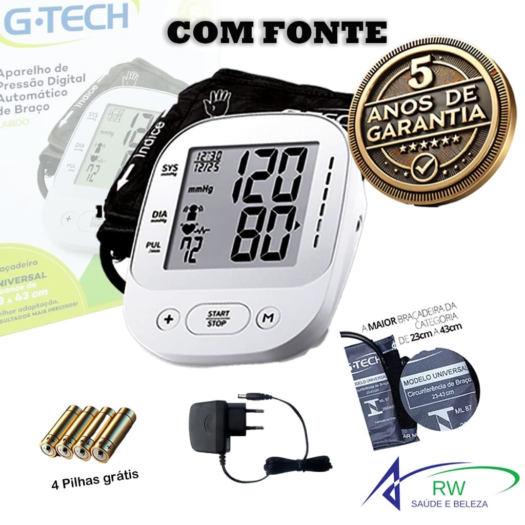 Aparelho De Medir Pressão De Braço Eletrico La800 G-tech com fonte