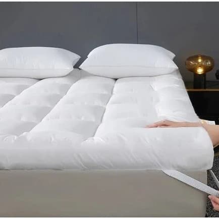 Protetor De Colchão Pillow Top Casal Padrão Micropercal 400 Fios Com Elástico Cama Casal Macio