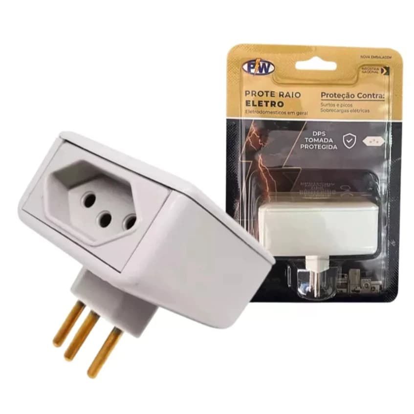 ProteRaio Protetor eletrodomésticos contra raios picos de energia oscilações de rede 127V 220V 10A