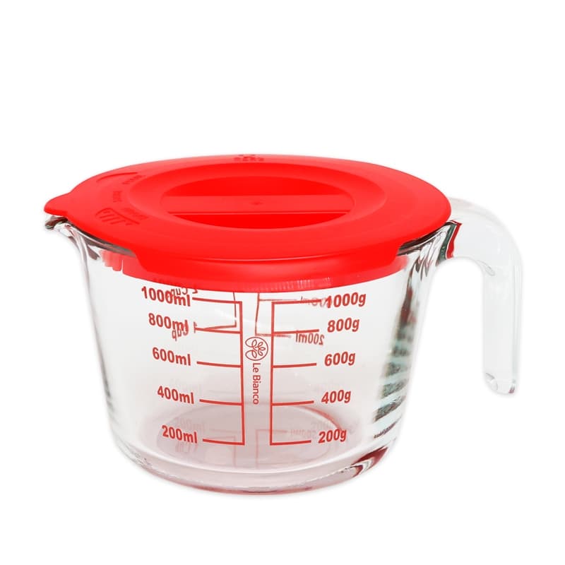 Jarra Medidora Chef de Vidro- 1000ml Com Tampa