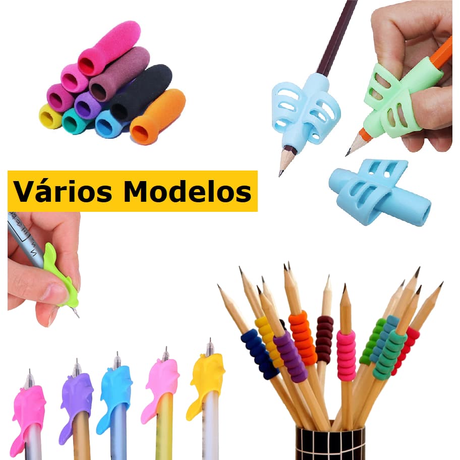 Adaptador para Escrita Apoio De Dedos Segura Lápis Stetro Ergonômico Autismo Autista
