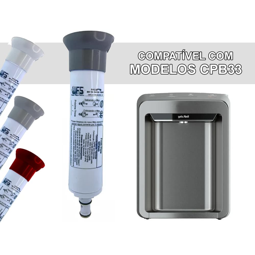 Refil WFS Compatível Consul CPB33 Carvão Ativado Cinza/Branco/Erva Doce/Hibisco