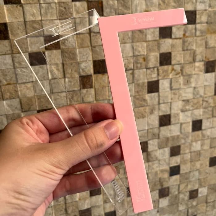 Esquadro em acrílico 15mm para encadernação