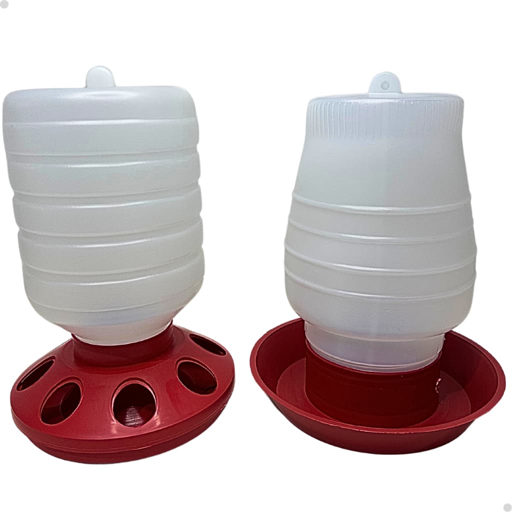 Kit Bebedouro Comedouro Galinhas Aves Automático Pendurável 1,5Kg E 2L