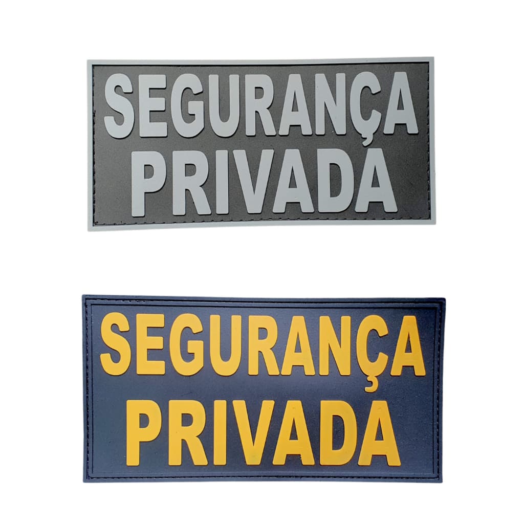 Patch 3D Emborrachado SEGURANÇA PRIVADA para as Costas do Colete 20x10 cm Padrão