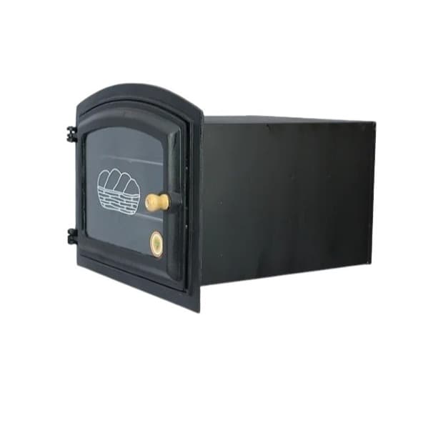 Forno P/fogão A Lenha Frente Ferro Fund C/vidro Fundo Chapa G