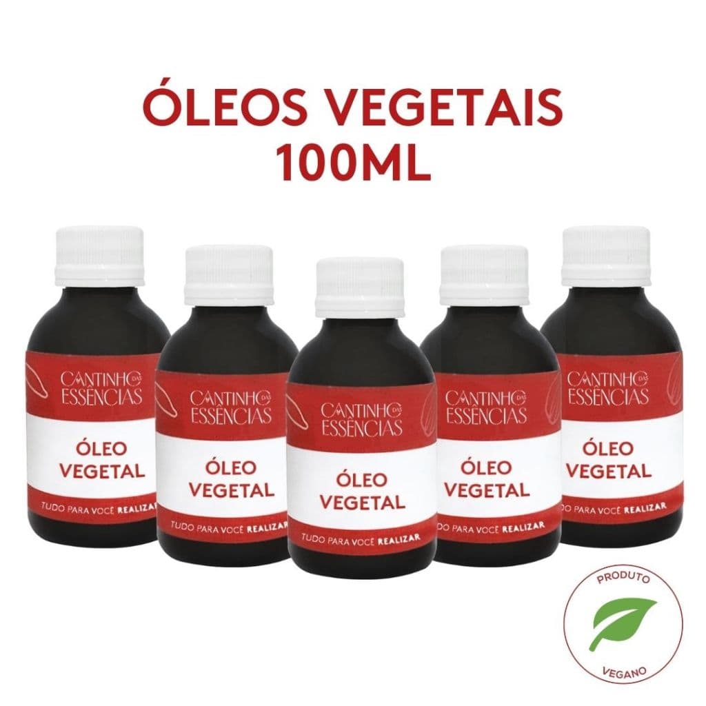 Óleo vegetal 100% Puro - 100ml. Usar em massagem, cremes, sabonetes e cosméticos em geral.
