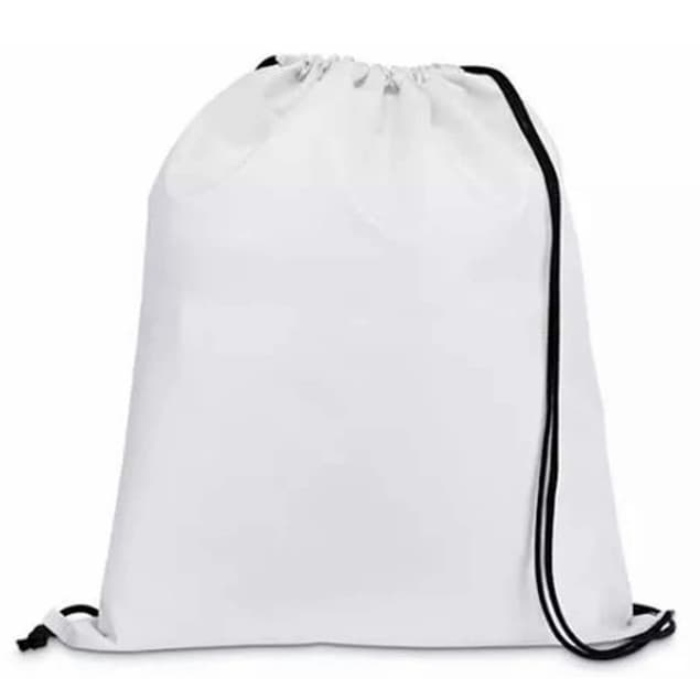 Sacochila Mochila Saco Branca Sublimação Transfer DTF Para Personalizar Lisa