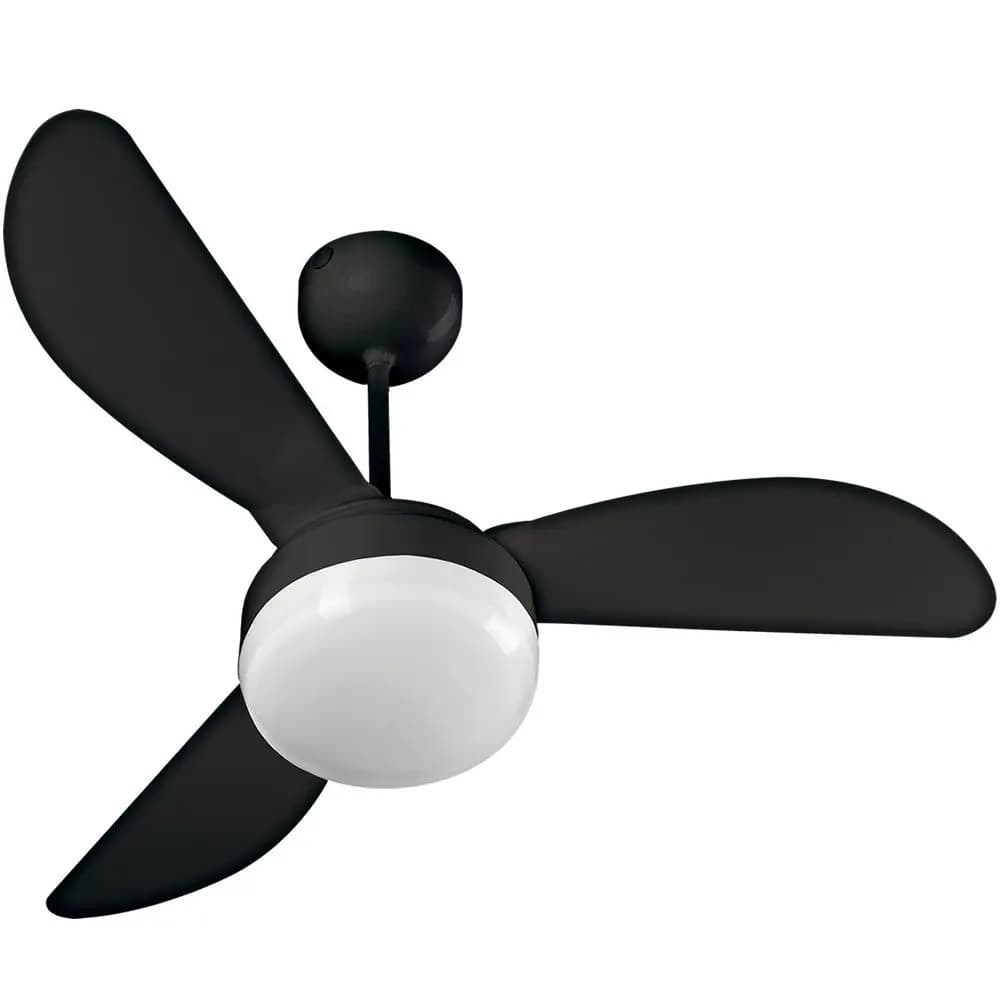 Ventilador de Teto Ventisol Fênix Inverter Black C/ Controle Remoto e Placa LED 20W Integrada Bivolt