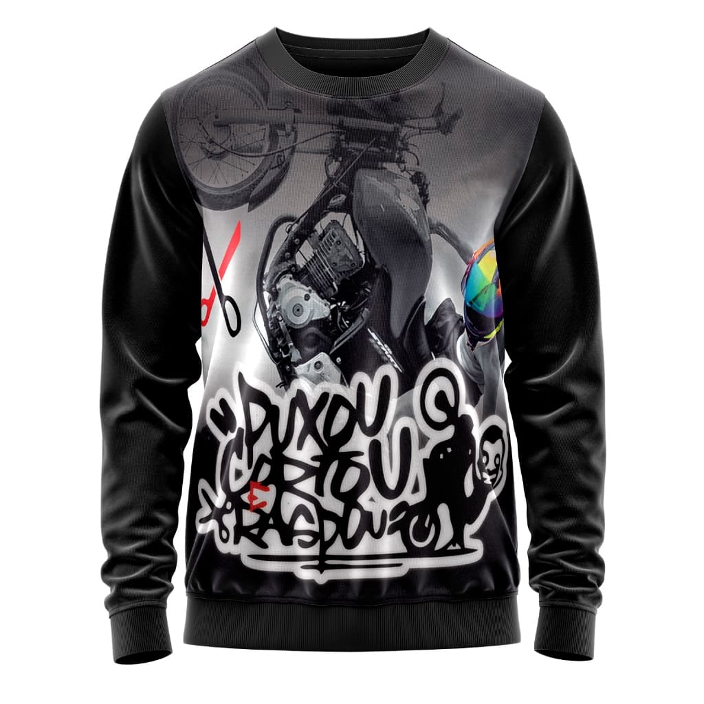 Blusa de Moletom Gola Careca Adulto Puxou Cortou e Raspou