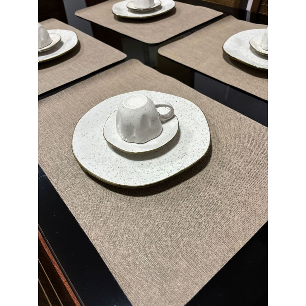 Kit Jogo Americano Retangular Mesa Posta 2, 4, 6, 8,10 peças Impermeável Limpa Fácil em PVC Sousplat