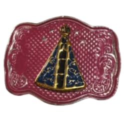 Fivela country infantil menina nossa senhora aparecida cowgirl rosa para cinto