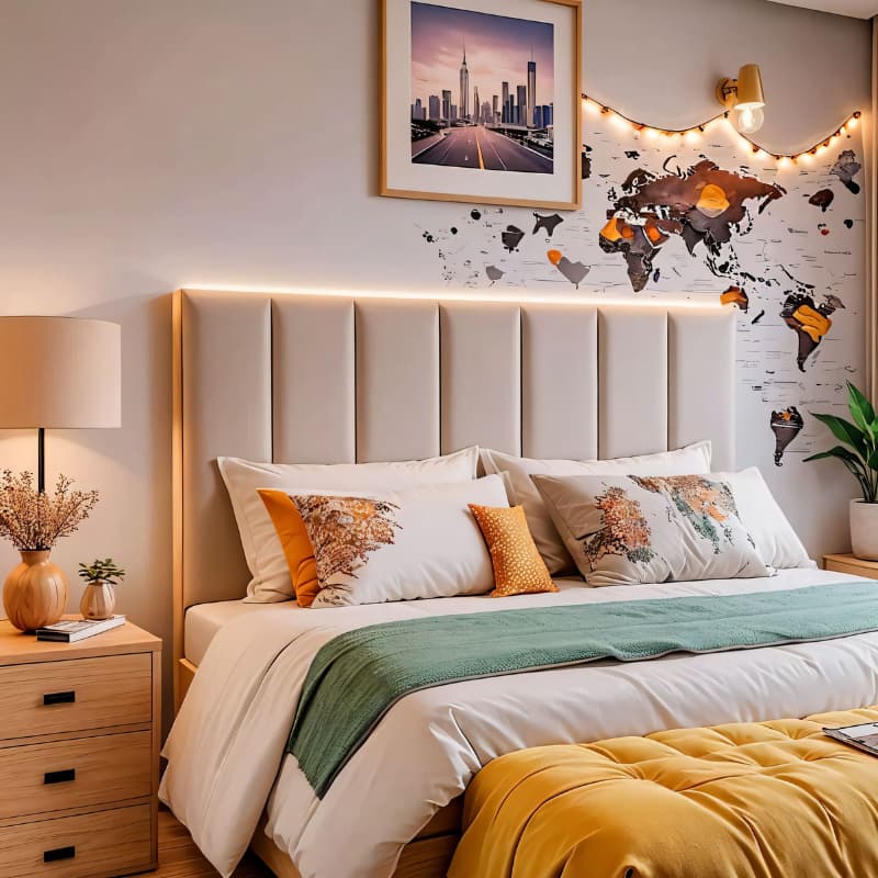 Kit Com Até 10 Placas de Cabeceira Modular Estofada 45X20 cm Cama King Queen Casal Solteiro Envio Full