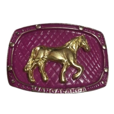 Fivela country infantil rosa menina cavalinho para cinto cowgirl