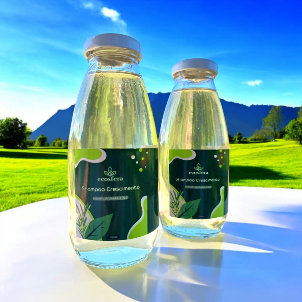 Shampoo Crescimento Alecrim, Andiroba Juá - Sem Sal - Vegano, 300ML