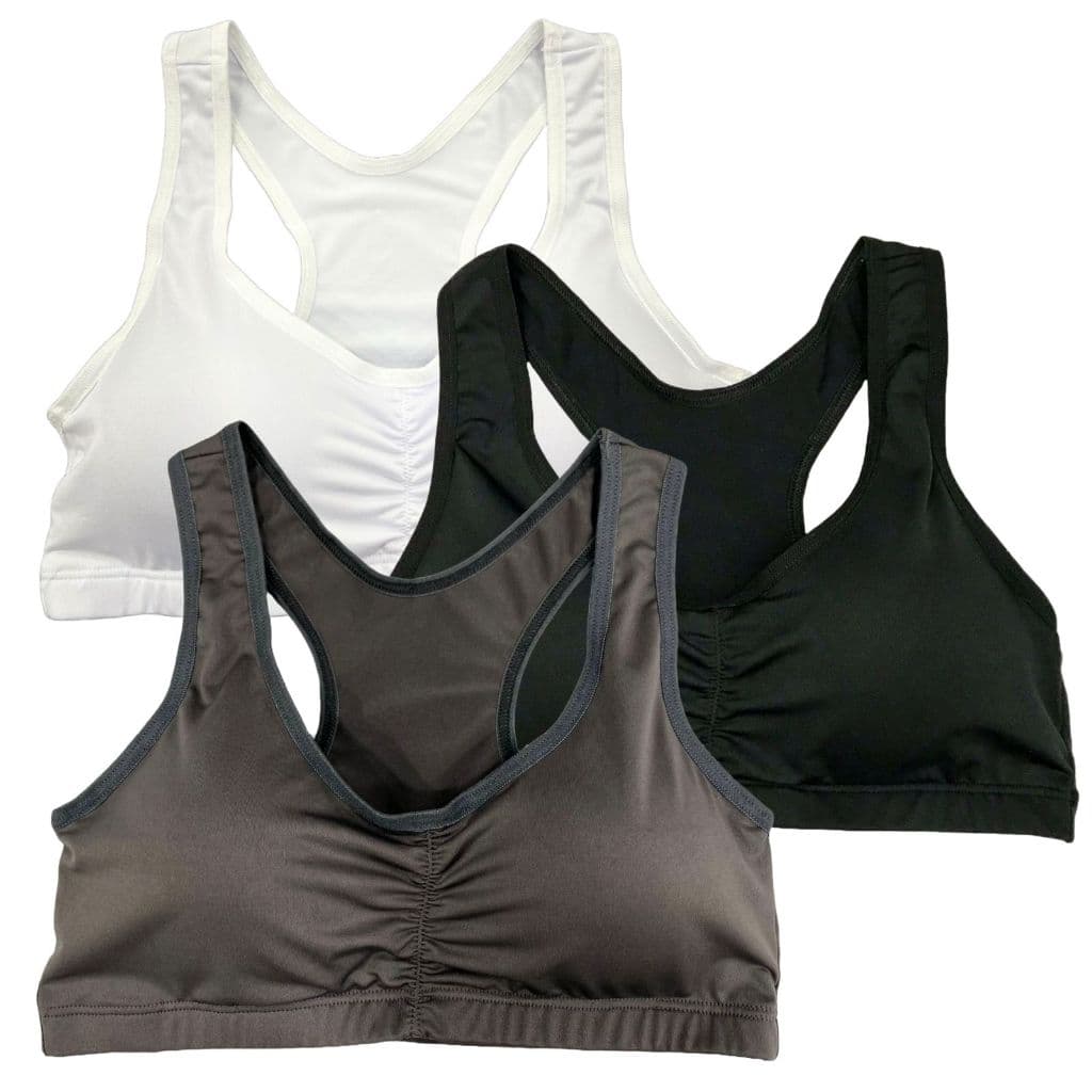 Kit 3 Top Fitness com Bojo Removível Nadador Academia