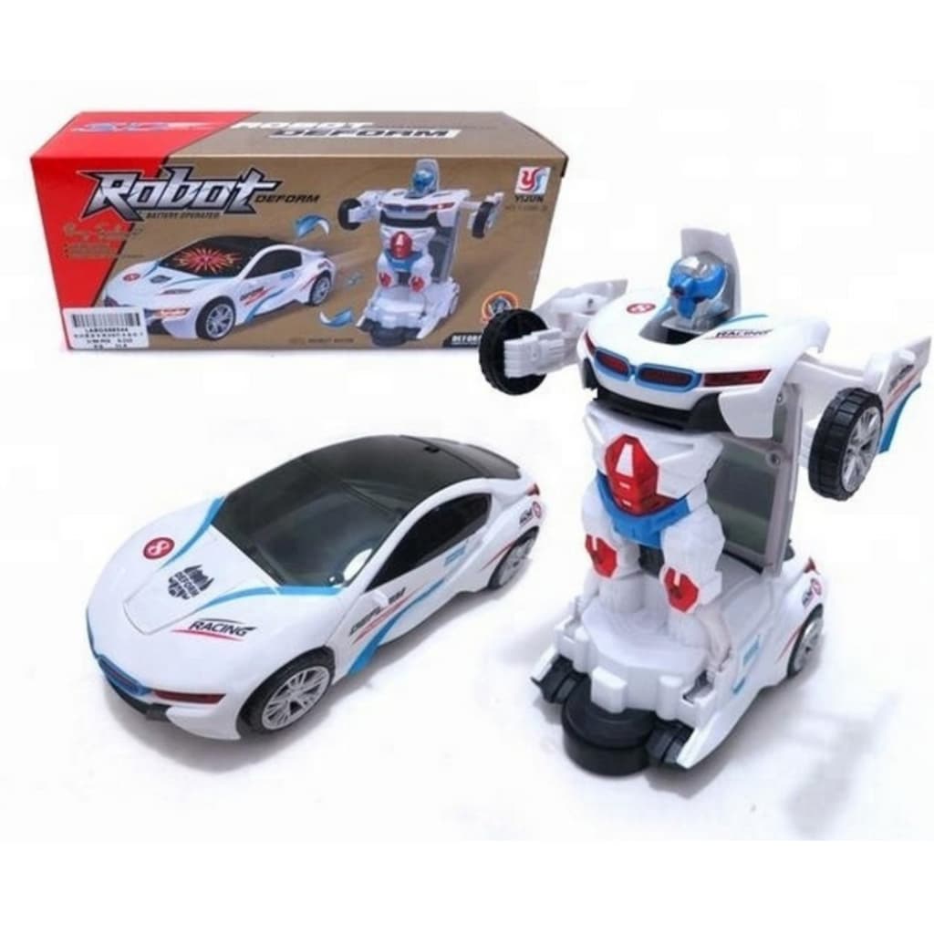 Carrinho De Brinquedo Camaro Transformers Robô Som E Luz Bmw