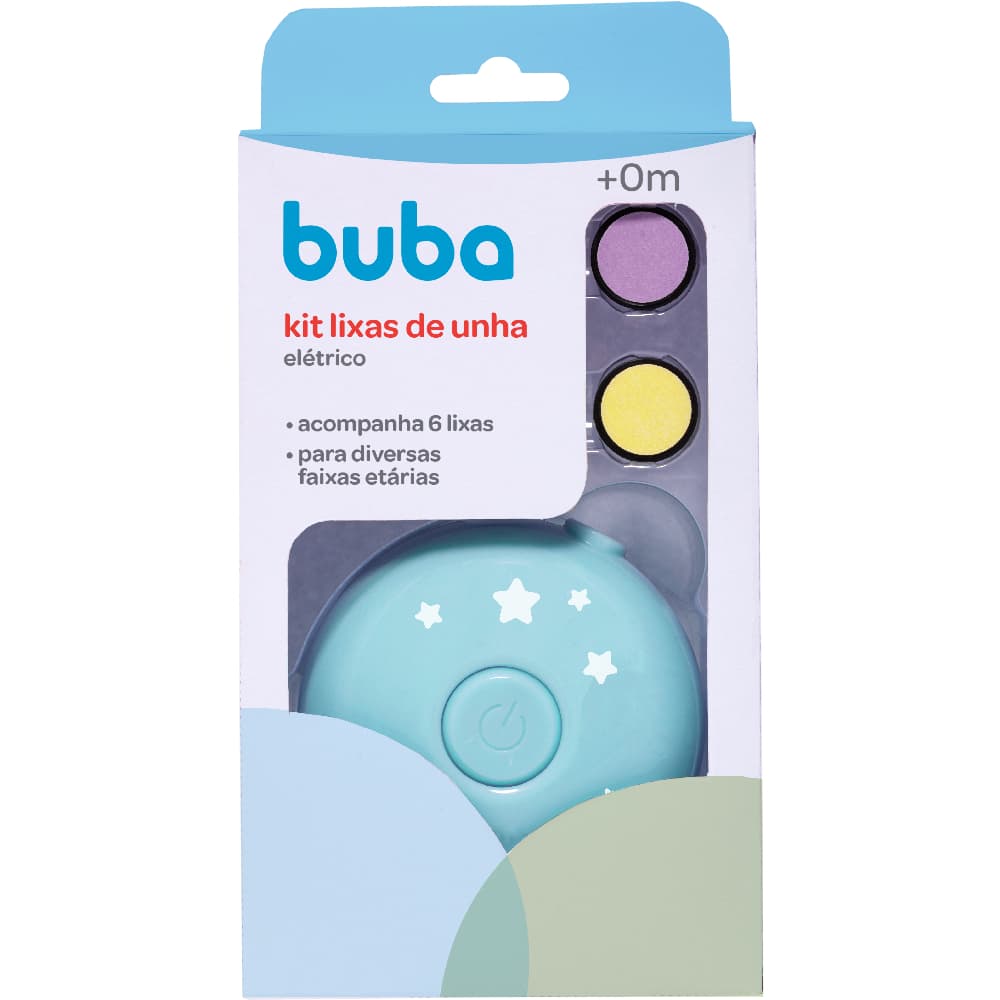 Kit de Lixa Elétrica para Unhas Bebê Buba Manicure Elétrica Aparador de Unhas prático
