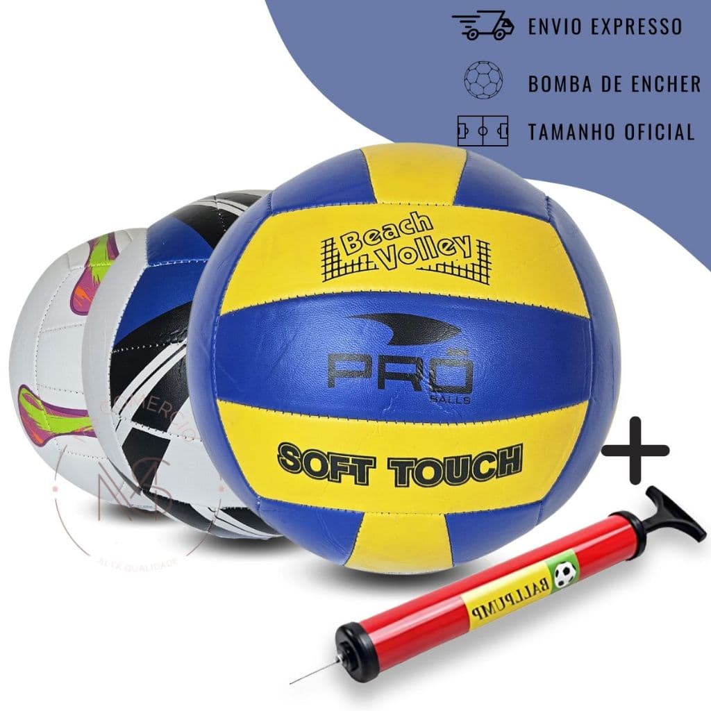 Bola de Volei Praia e Quadra Tamanho Oficial (com Bomba de Encher, ou sem a bomba)
