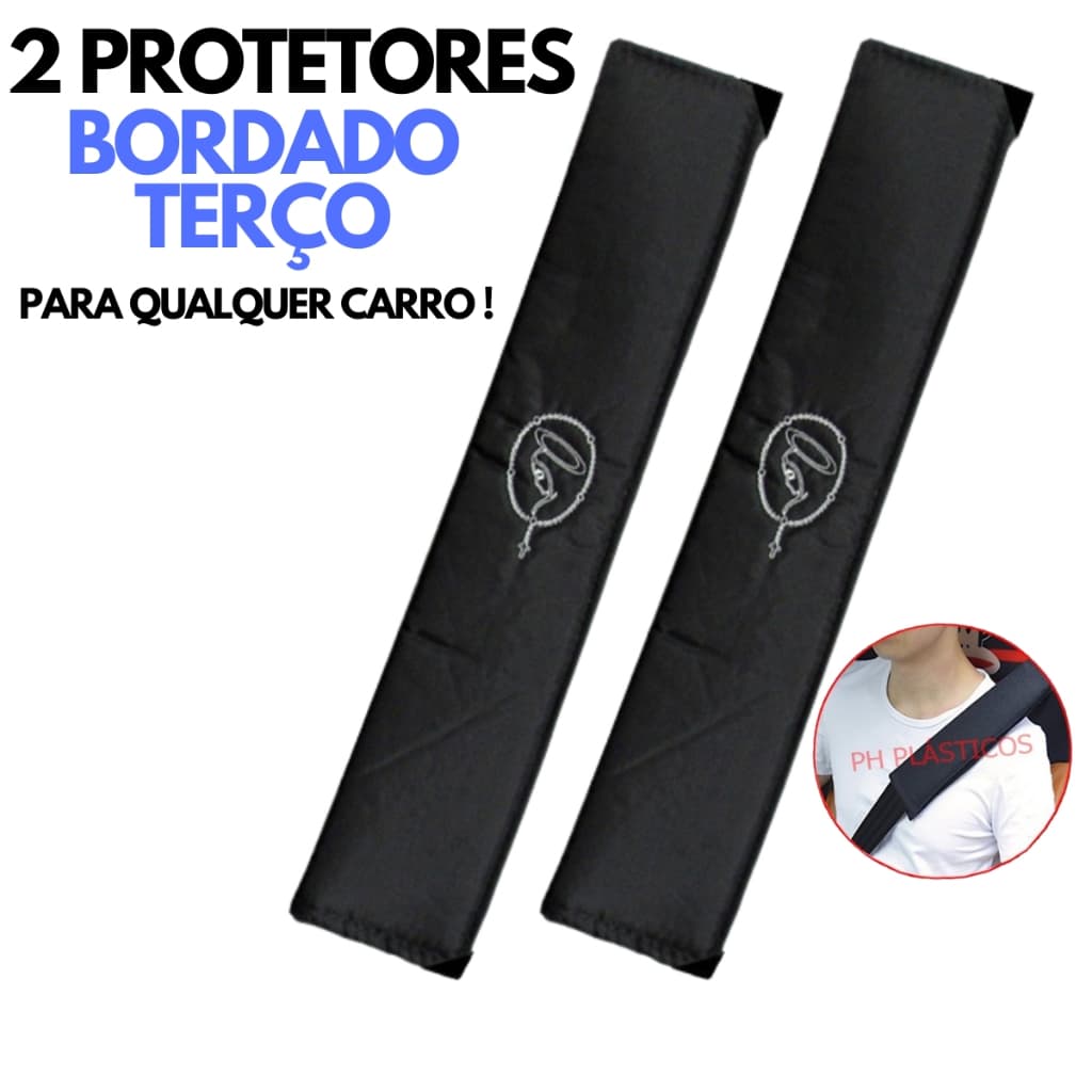 Almofada Protetor de Cinto de Segurança Adulto e Infantil Carro Universal Terço 2 Peças